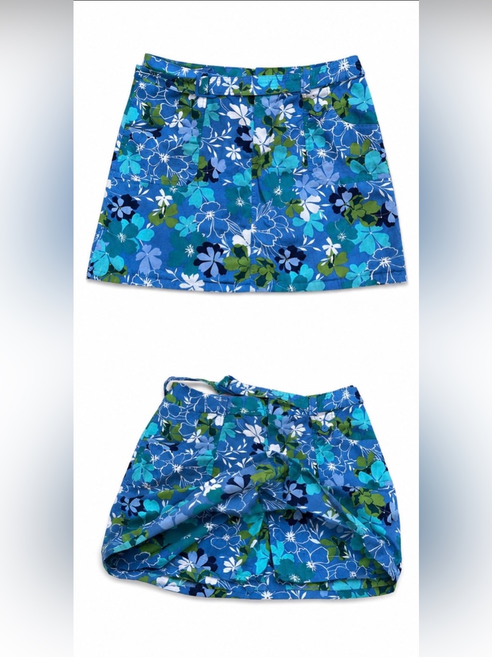 WHITE STAG Blue Green Floral Golf Skort Women’s Size 12